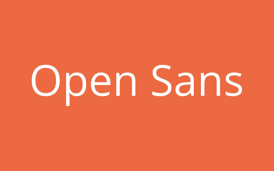 Open Sans下载及预览，免费可商用英文字体