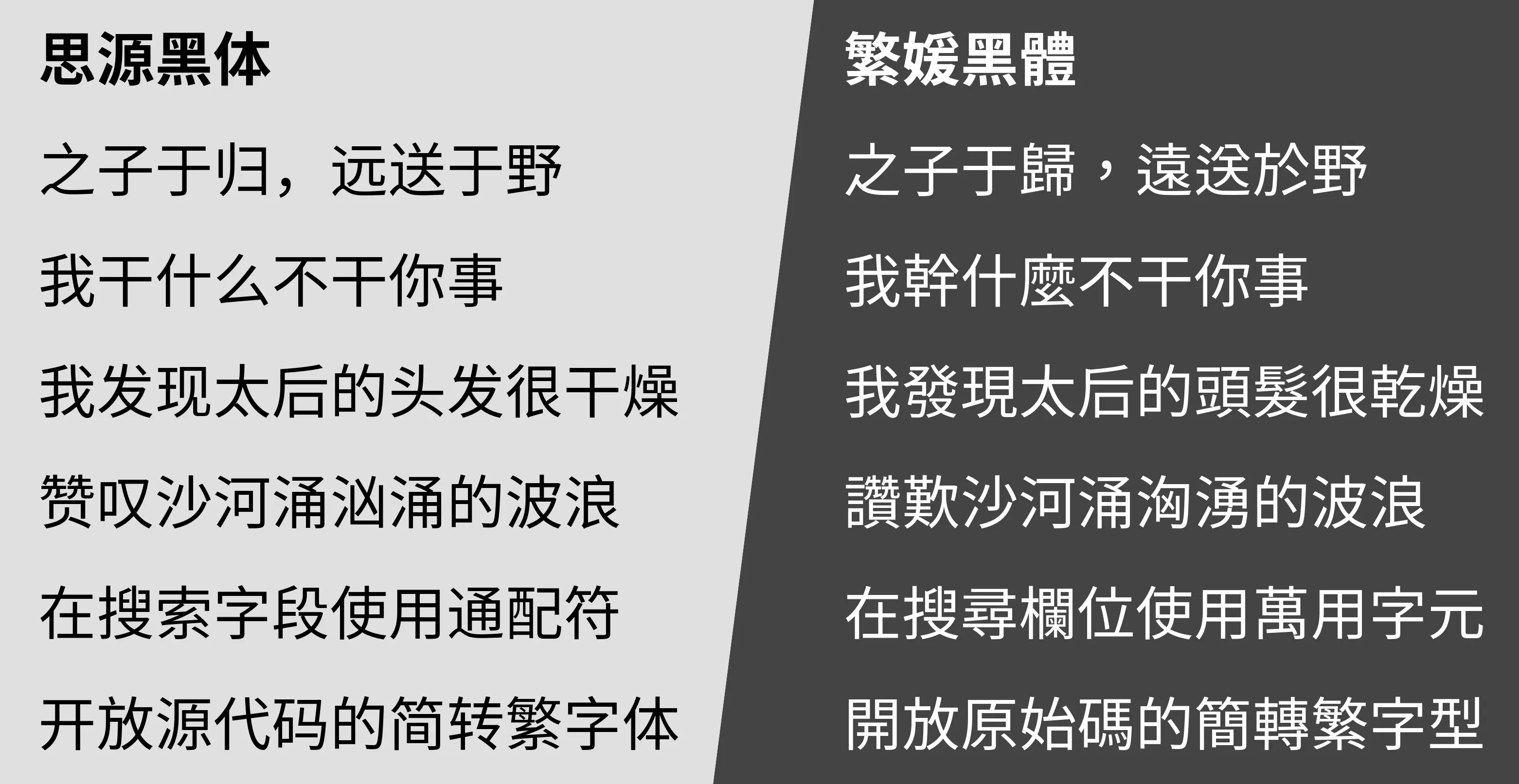 繁媛黑体字体下载及预览，支持一简转多繁的免费商用字体