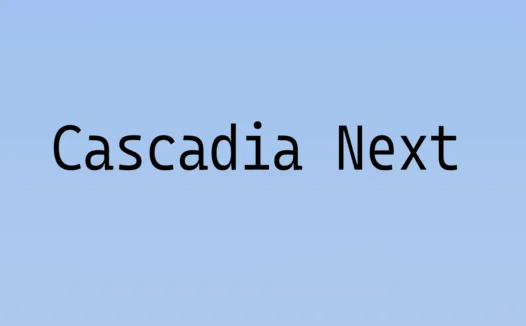 Cascadia Next微软开源可商用字体下载及预览